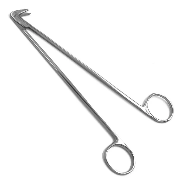 PI-02-1498. Ножиці судинні, горизонтально-зігнуті, 125⁰, гострокінцеві, 180 мм. PARADISE